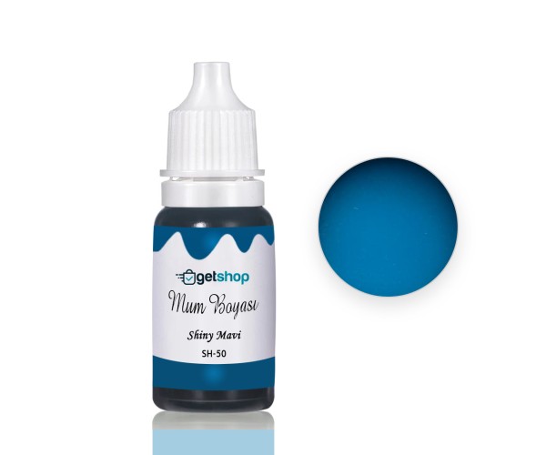 Mum Boyası Mum Renklendirici Boya Mum Sıvı Pigment 15ml - SH50 Shiny Mavi