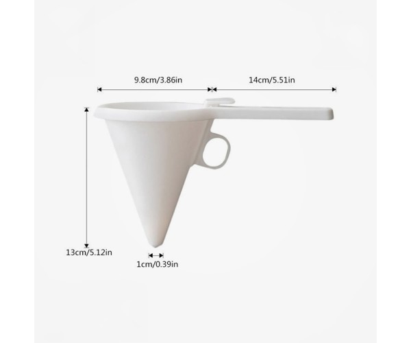 Çikolata Hunisi Döküm Hunisi Krema Hunisi Kek Hunisi Beyaz Plastik 13x9.8cm GT008 Çikolata Hunisi Döküm Hunisi Krema Hunisi Kek Hunisi Beyaz Plastik 13x9.8cm GT008