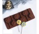 Lolipop Kalıbı Çiçek Lolipop Kalıbı Papatya Çoklu Lolipop Kalıbı Silikon 3.8x3.6x1.2cm