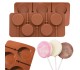 Lolipop Kalıbı Yuvarlak Lolipop Kalıbı Daire Çoklu Lolipop Kalıbı Silikon 5x5x1cm