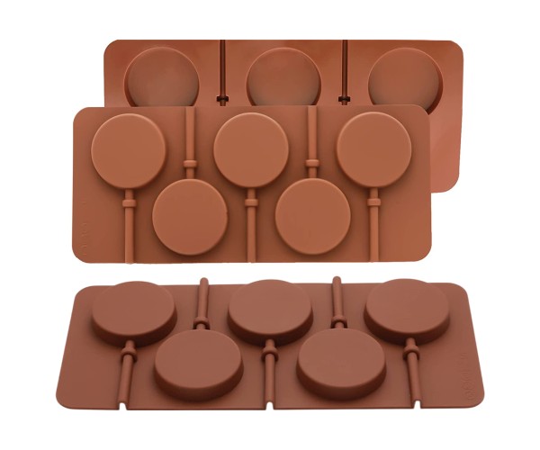Lolipop Kalıbı Yuvarlak Lolipop Kalıbı Daire Çoklu Lolipop Kalıbı Silikon 5x5x1cm