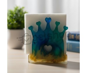 Epoksi Peçetelik Kalıbı Kalp Desenli Peçetelik Kalıbı Silikon 9.5x9.5cm Epoksi Peçetelik Kalıbı Kalp Desenli Peçetelik Kalıbı Silikon 9.5x9.5cm