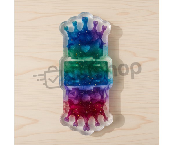 Epoksi Peçetelik Kalıbı Kalp Desenli Peçetelik Kalıbı Silikon 9.5x9.5cm