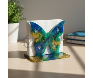 Epoksi Peçetelik Kalıbı Kelebek Desenli Peçetelik Kalıbı Silikon 9x9cm Epoksi Peçetelik Kalıbı Kelebek Desenli Peçetelik Kalıbı Silikon 9x9cm