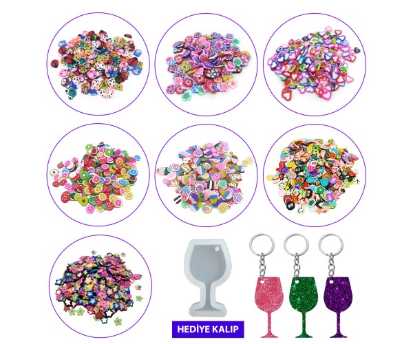 Epoksi Süsleme Pulu Seti 7 Model Kalıp Hediyeli