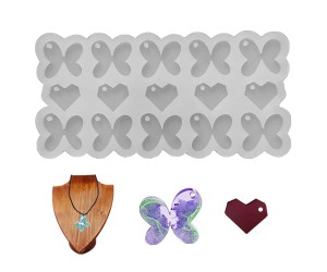 Epoksi Kelebek Kalıbı Kelebek Anahtarlık Kolye Kalıbı Silikon 2.5x2.5cm