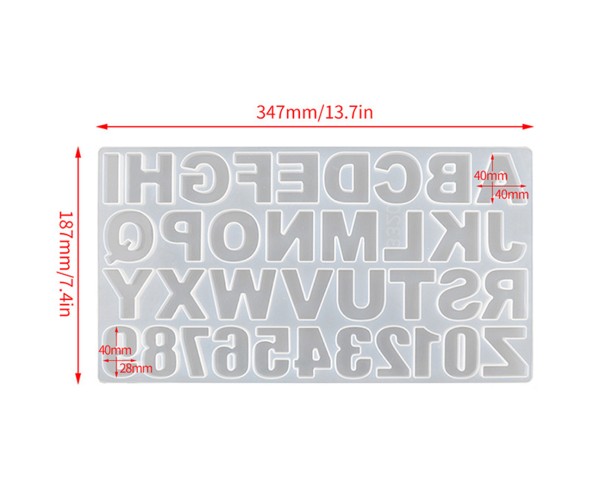 Epoksi Harf Kalıbı Alfabe Kalıbı Ters Model Harf Anahtarlık Kalıbı Silikon Orta Boy Harf Kalıbı Hediyeli