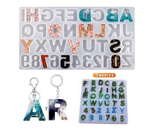 Epoksi Harf Kalıbı Alfabe Kalıbı Ters Model Harf Anahtarlık Kalıbı Silikon Orta Boy Harf Kalıbı Hediyeli