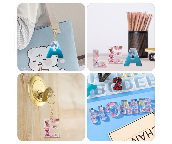 Epoksi Harf Kalıbı Alfabe Kalıbı Ters Model Harf Anahtarlık Kalıbı Silikon Orta Boy Harf Kalıbı Hediyeli