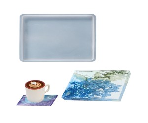 Epoksi Bardak Altlığı Dikdörtgen Bardak Altı Kalıbı Silikon 12x8cm Epoksi Bardak Altlığı Dikdörtgen Bardak Altı Kalıbı Silikon 12x8cm