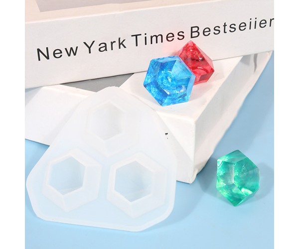 Epoksi Elmas Kolye Kalıbı Kristal Elmas Küpe Kalıbı Silikon 1.8x1.3cm