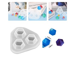 Epoksi Elmas Kolye Kalıbı Kristal Elmas Küpe Kalıbı Silikon 1.8x1.3cm