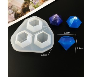 Epoksi Elmas Kolye Kalıbı Kristal Elmas Küpe Kalıbı Silikon 2.6x2.4cm Epoksi Elmas Kolye Kalıbı Kristal Elmas Küpe Kalıbı Silikon 2.6x2.4cm