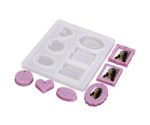 Epoksi Anahtarlık Kolye Kalıbı Fotoğraf Kalıbı Takı Resimlik Kalıbı Silikon