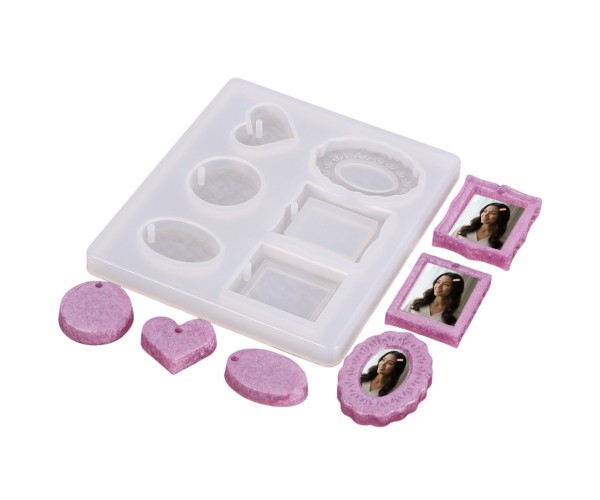 Epoksi Anahtarlık Kolye Kalıbı Fotoğraf Kalıbı Takı Resimlik Kalıbı Silikon