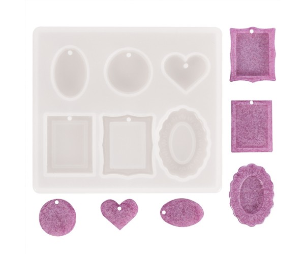 Epoksi Anahtarlık Kolye Kalıbı Fotoğraf Kalıbı Takı Resimlik Kalıbı Silikon