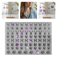 Epoksi Çoklu Kolye Kalıbı Mini Figürler Çoklu Anahtarlık Kalıbı Silikon