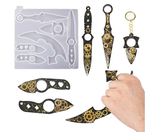 Epoksi Hancer Kalıbı Bıcak Kalıbı Savunma Dekoratif Objeler Kalıbı Silikon