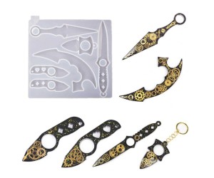 Epoksi Hancer Kalıbı Bıcak Kalıbı Savunma Dekoratif Objeler Kalıbı Silikon Epoksi Hancer Kalıbı Bıcak Kalıbı Savunma Dekoratif Objeler Kalıbı Silikon