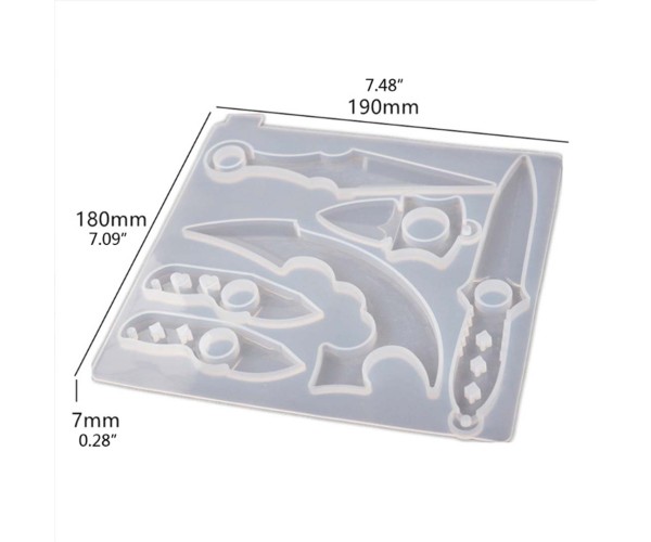 Epoksi Hancer Kalıbı Bıcak Kalıbı Savunma Dekoratif Objeler Kalıbı Silikon
