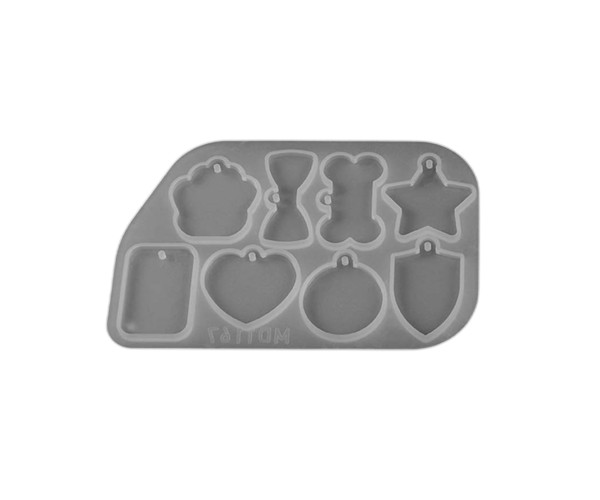 Epoksi Çoklu Kolye Kalıbı Çoklu Anahtarlık Kalıbı Silikon