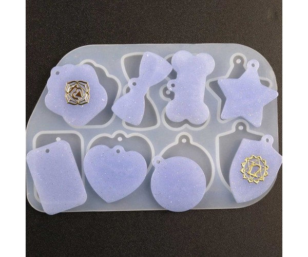 Epoksi Çoklu Kolye Kalıbı Çoklu Anahtarlık Kalıbı Silikon