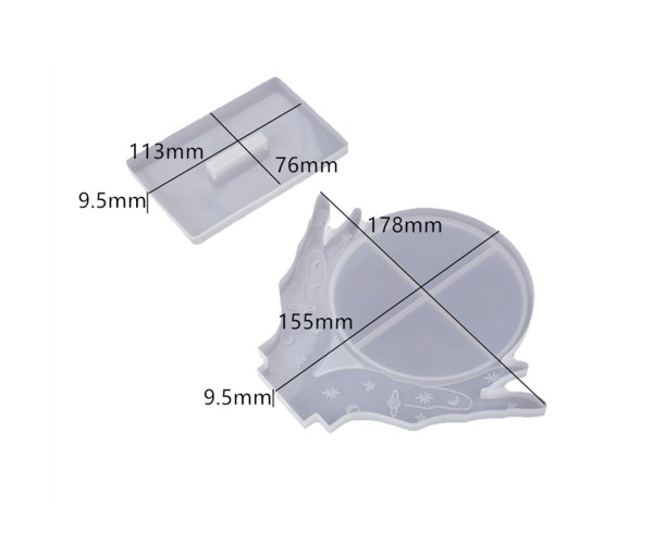 Epoksi Ayna Kalıbı Makyaj Aynası Kalıbı Silikon 17.8x15.5cm Epoksi Ayna Kalıbı Makyaj Aynası Kalıbı Silikon 17.8x15.5cm