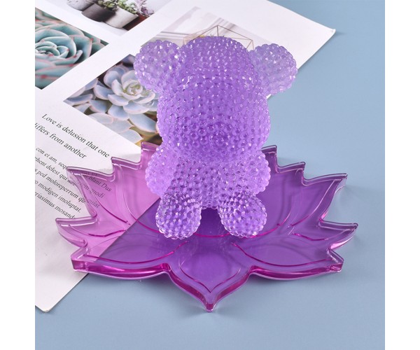 Epoksi Lotus Çiçek Bardak Altlığı Kalıbı Lotus Bardak Altı Kalıbı Silikon 15.2x12cm