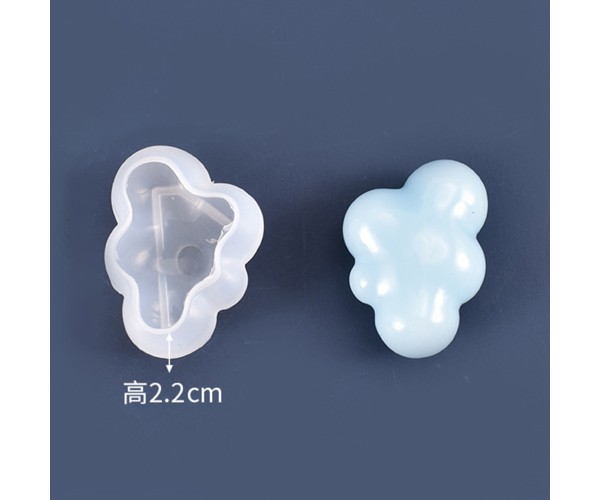 Epoksi 3D Bulut Kalıbı Küçük Boy Bulut Kalıbı Silikon 4.8x3.5cm