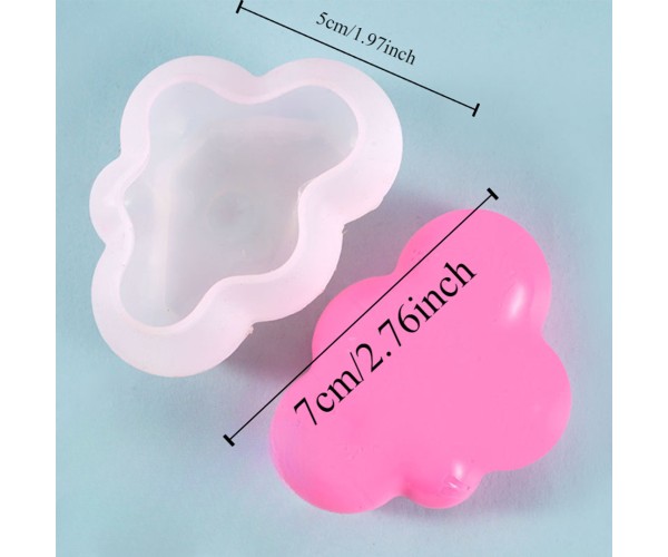 Epoksi 3D Bulut Kalıbı Büyük Boy Bulut Kalıbı Silikon 7x5cm