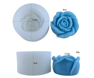 Epoksi Gül Kalıbı Mum Gül Kalıbı Şakayık Kalıbı Taş Tozu Gül Kalıbı Silikon GT9627