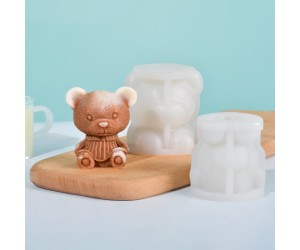 Epoksi Ayıcık Kalıbı Ayıcık Mum Kalıbı Taş Tozu Ayıcık Kalıbı Silikon 6.8x6.4cm