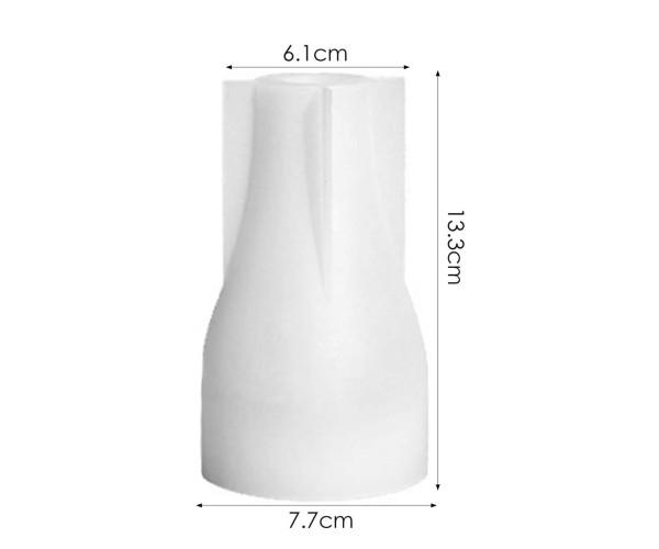 Epoksi Vazo Kalıbı Çiçeklik Kalıbı Taş Tozu Vazo Kalıbı Silikon 13.3x7.7cm