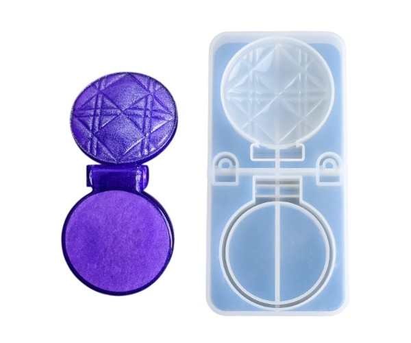 Epoksi Ayna Kalıbı Kapaklı Kristal Makyaj Aynası Kalıbı Silikon 16x7cm Epoksi Ayna Kalıbı Kapaklı Kristal Makyaj Aynası Kalıbı Silikon 16x7cm