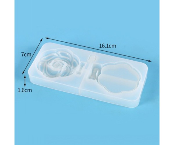 Epoksi Ayna Kalıbı Kapaklı Gül Makyaj Aynası Kalıbı Silikon 16x7cm Epoksi Ayna Kalıbı Kapaklı Gül Makyaj Aynası Kalıbı Silikon 16x7cm