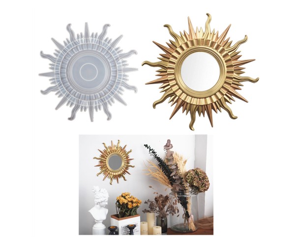 Epoksi Ayna Kalıbı Duvar Aynası Kalıbı Güneş Model Kalıbı Silikon 29cm Epoksi Ayna Kalıbı Duvar Aynası Kalıbı Güneş Model Kalıbı Silikon 29cm