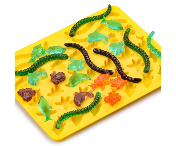 Epoksi Jelibon Kalıbı Haribo Kalıbı Deniz Canlıları Kalıbı Solucan Haribo Kalıbı - Damlalık Esans Hediyeli