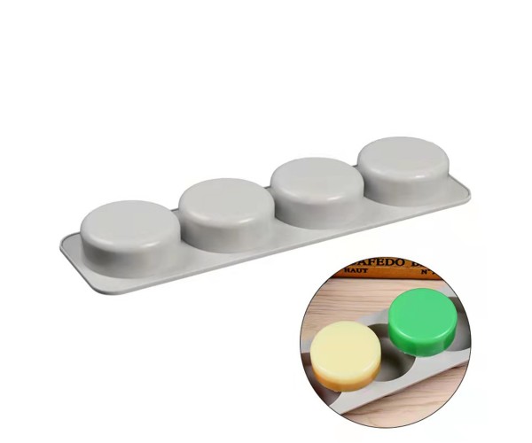 Sabun Kalıbı Yuvarlak Daire Sabun Kalıbı Çoklu Sabun Kalıbı Silikon 6x6cm GT224