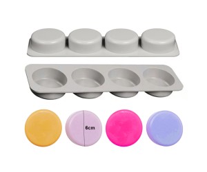 Sabun Kalıbı Yuvarlak Daire Sabun Kalıbı Çoklu Sabun Kalıbı Silikon 6x6cm GT224