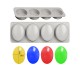 Sabun Kalıbı Oval Sabun Kalıbı Çoklu Oval Sabun Kalıbı Silikon 7.5.4cm GT793