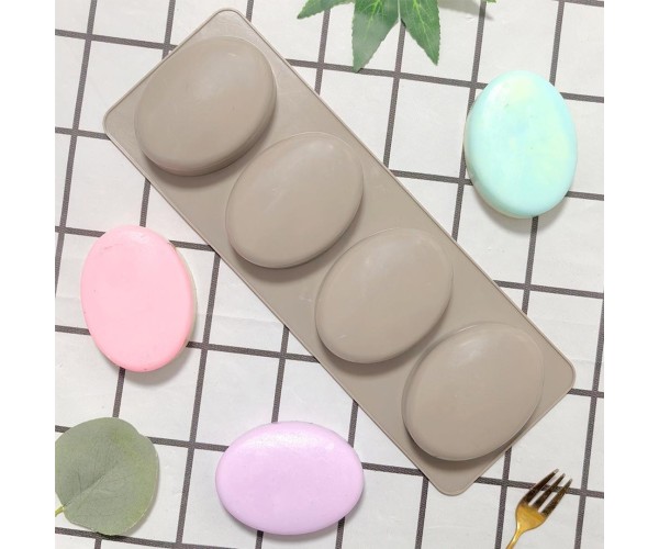 Sabun Kalıbı Oval Sabun Kalıbı Çoklu Oval Sabun Kalıbı Silikon 7.5.4cm GT793