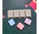 Sabun Kalıbı Dikdörtgen Sabun Kalıbı Çoklu Dikdörtgen Sabun Kalıbı Silikon 7.5x5.6cm GT792