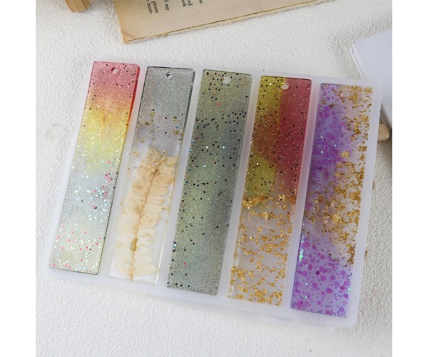 Epoksi Kitap Ayracı Çoklu Kitap Ayracı Düz Model Kalıbı Silikon 13x3cm