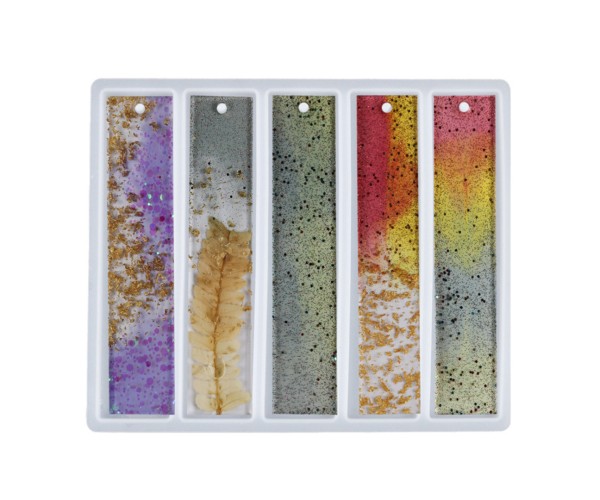 Epoksi Kitap Ayracı Çoklu Kitap Ayracı Düz Model Kalıbı Silikon 13x3cm