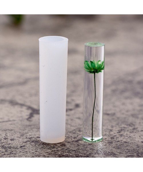 Epoksi Silindir Kolye Kalıbı Takı Kalıbı Silikon 5x1.5cm