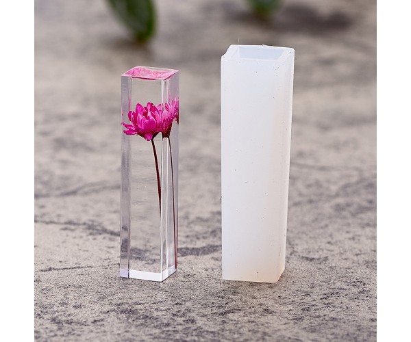 Epoksi Kare Kolye Kalıbı Takı Kalıbı Silikon 5x1.5cm