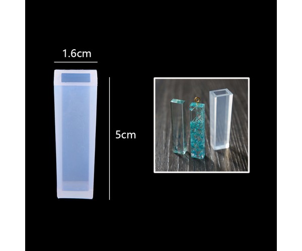 Epoksi Dikdörtgen Kolye Kalıbı Takı Kalıbı Silikon 5x1.6cm