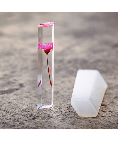 Epoksi Dörtgen Kolye Kalıbı Takı Kalıbı Silikon 5x2.2cm