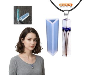 Epoksi Üçgen Kolye Kalıbı Takı Kalıbı Silikon 5x1.7cm