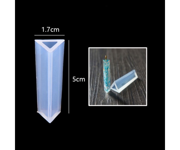 Epoksi Üçgen Kolye Kalıbı Takı Kalıbı Silikon 5x1.7cm
